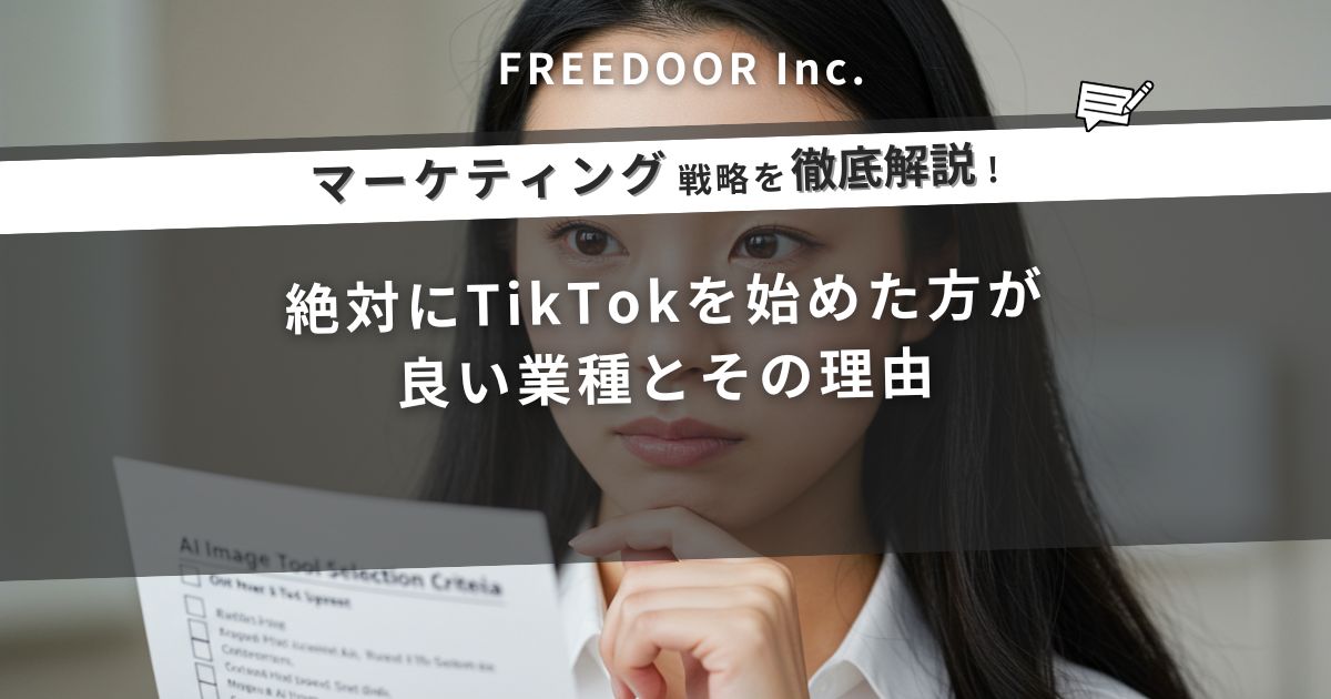 絶対にTikTokを始めた方が良い業種とその理由