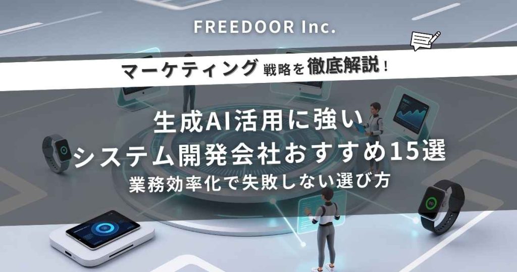 生成AI活用に強いシステム開発会社おすすめ15選｜業務効率化で失敗しない選び方
